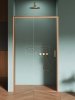 NEW TRENDY Drzwi wnękowe PRIME COPPER BRUSHED 1D P 100x200 szkło czyste 6mm Active Shield 2.0 D-0813A